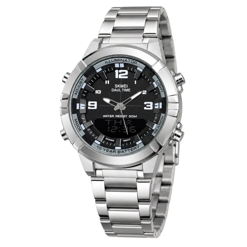 Silver Dual-Time Sport — Watch · one colourway