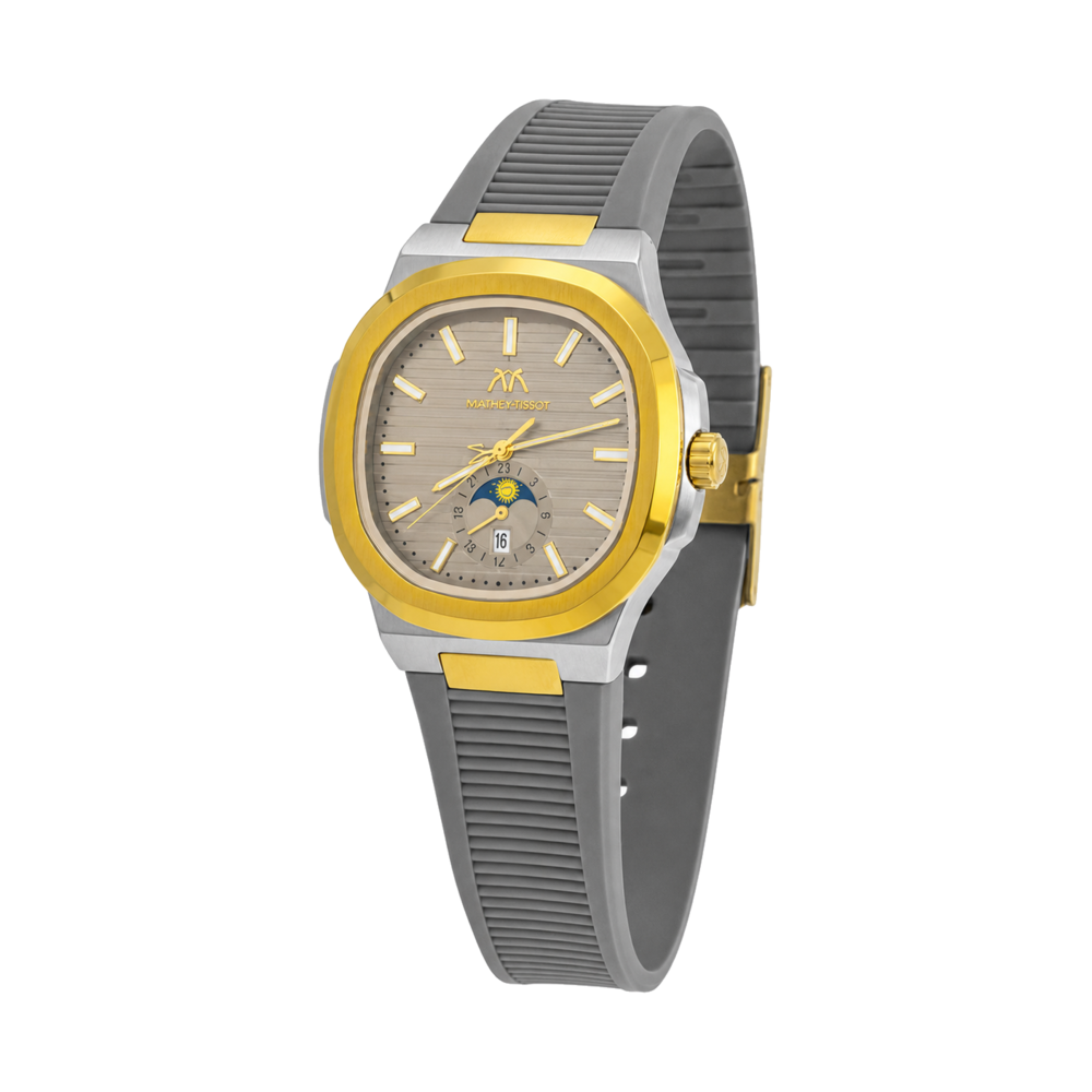 Gold-Bezel Grey Sport — Watch · one colourway