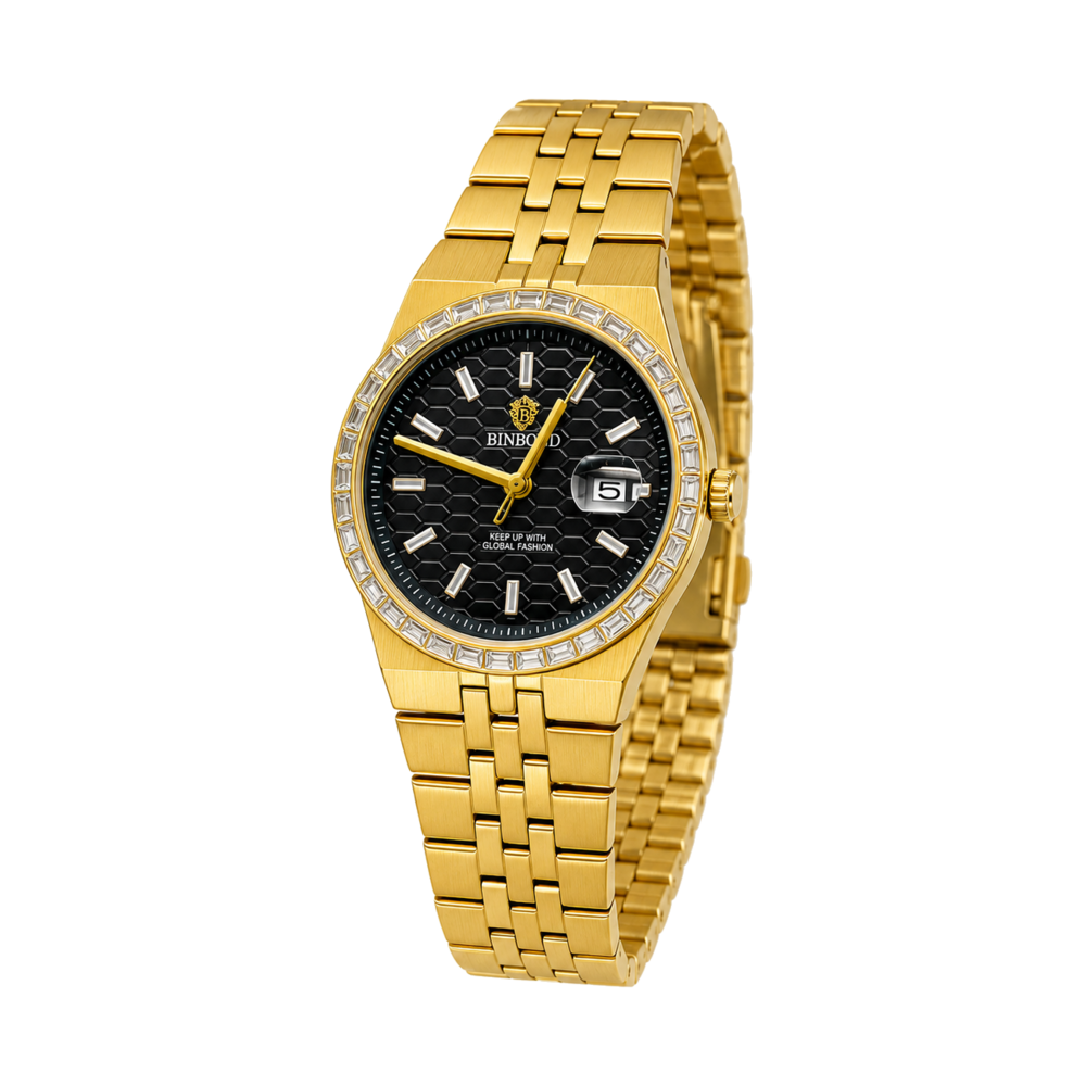 Black Honeycomb Crystal Gold — Watch · one colourway