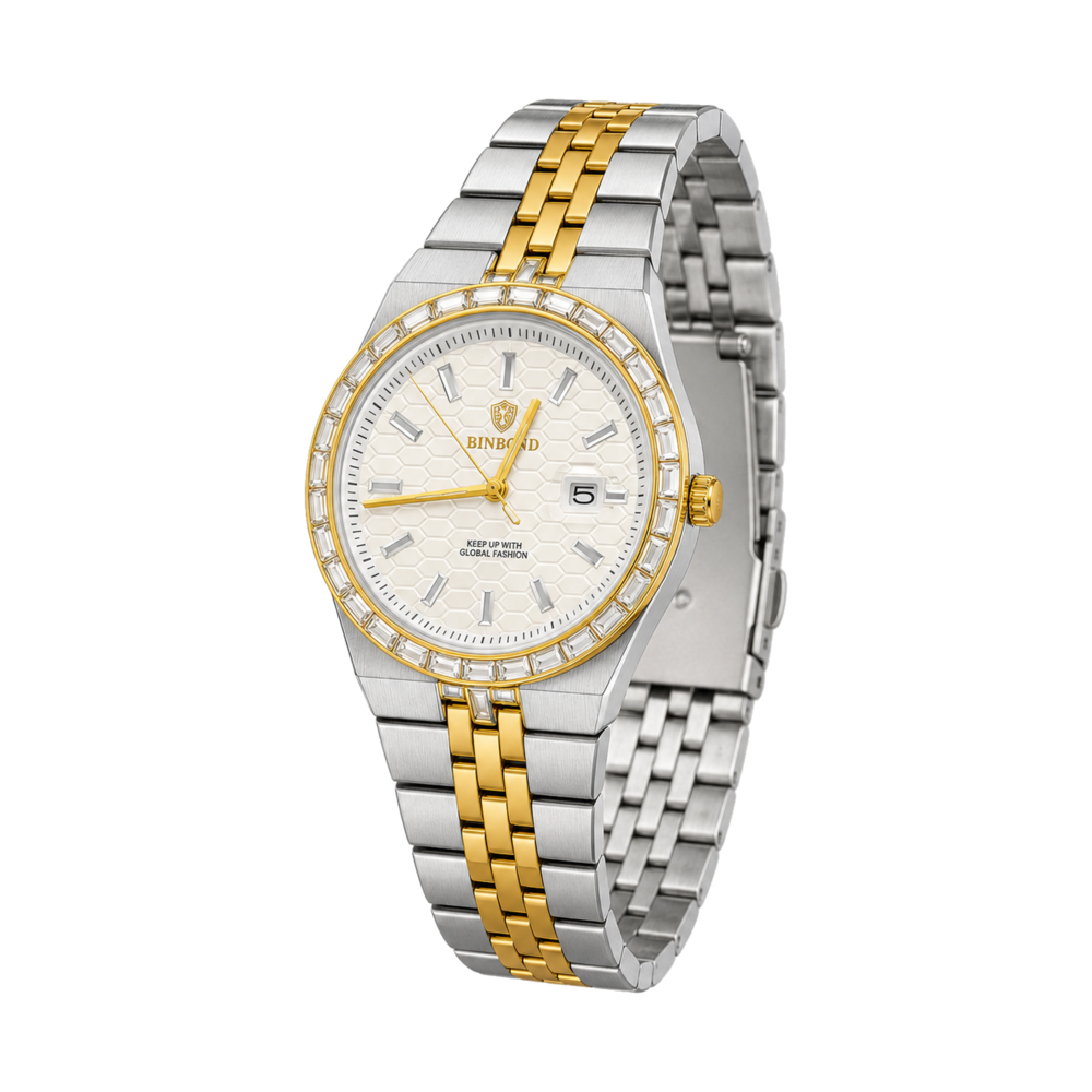 Ivory Honeycomb Crystal — Watch · one colourway