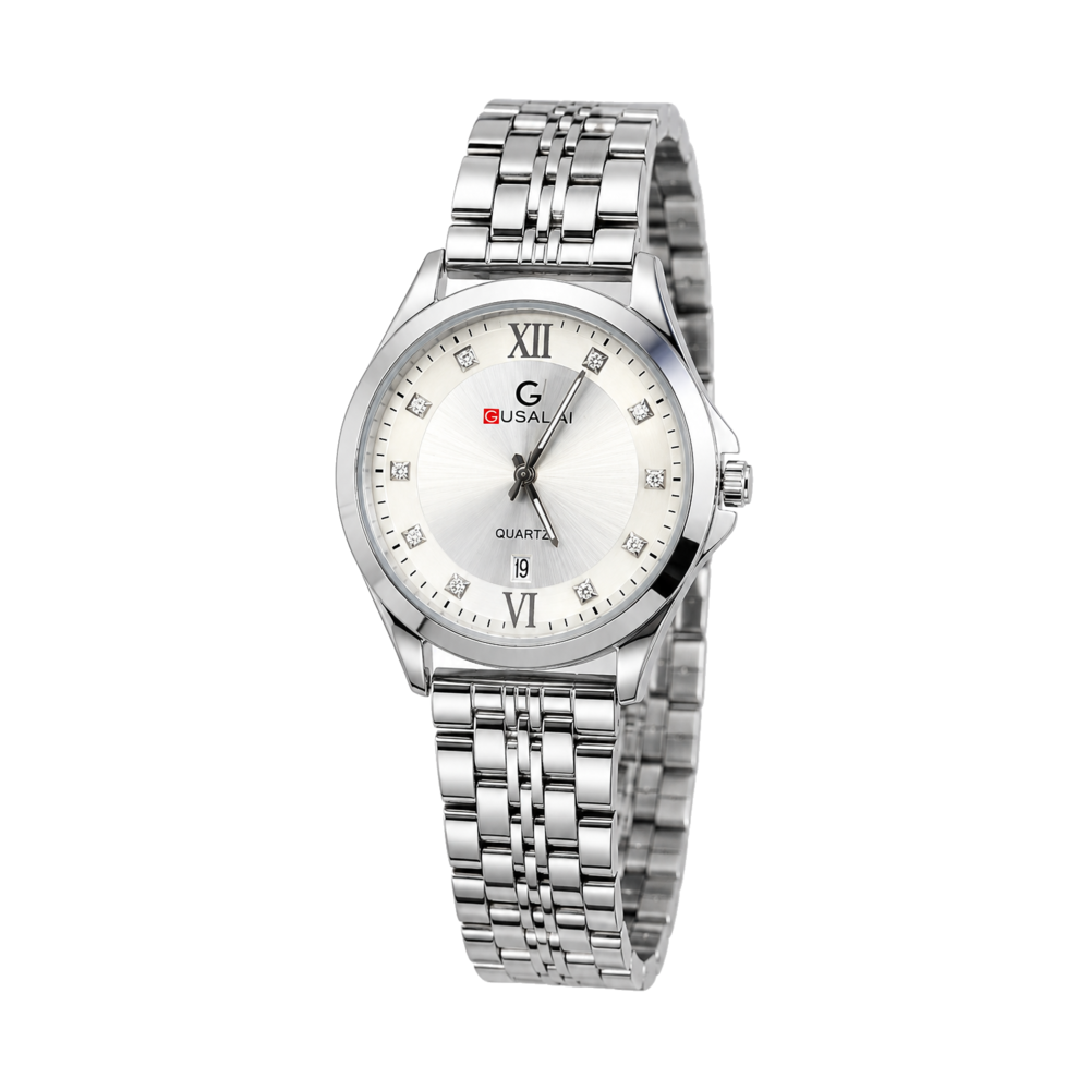 White Roman Crystal Date — Watch · one colourway