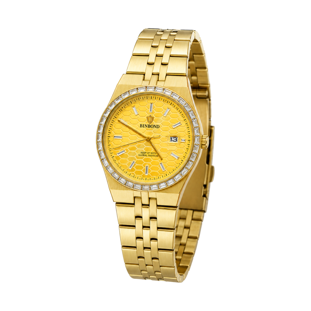 Yellow Honeycomb Crystal — Watch · one colourway