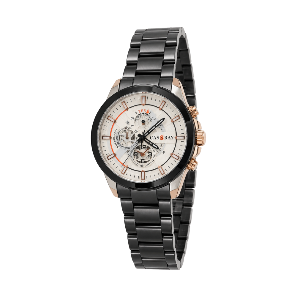 White Multi-Dial Black Steel — Watch · one colourway