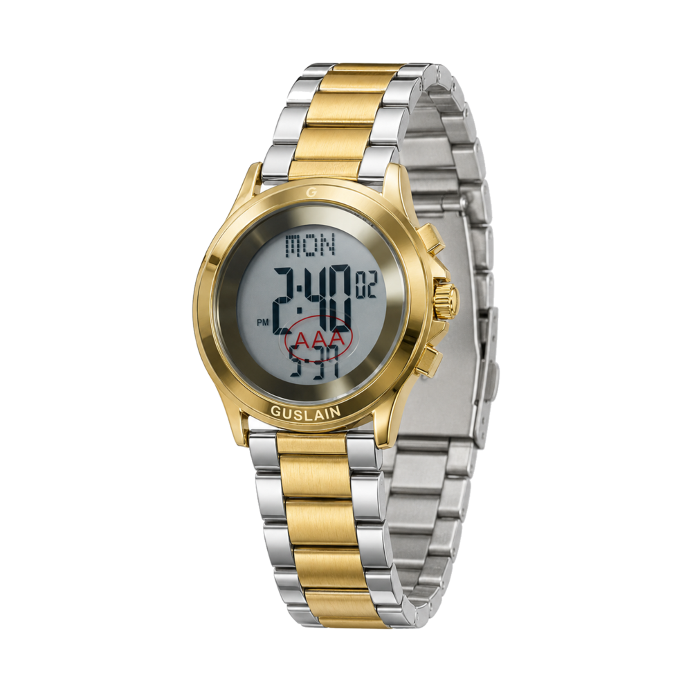 Silver Gold Digital Round — Watch · one colourway