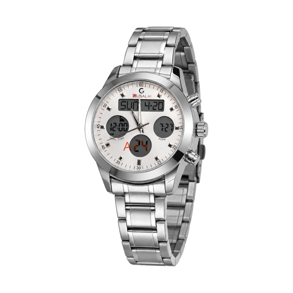 Triple-Display Steel — Watch · 2 colourways